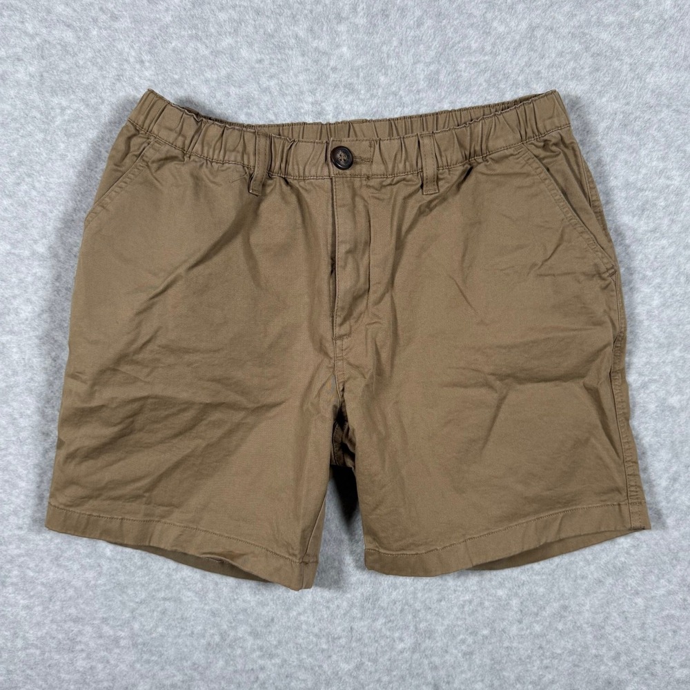 Chubbies Boomshakalak Mens 7" Inseam Khaki Brown Stretch Twill Shorts Size Large